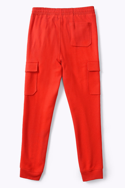 Cargo sweatpants in cotton and viscose cashmere with side pockets